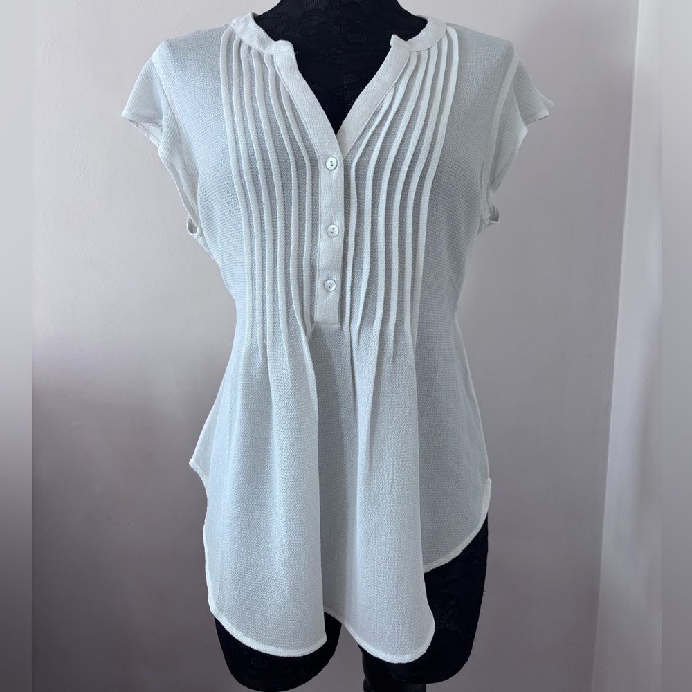 Antilia femme short sleeve white blouse
